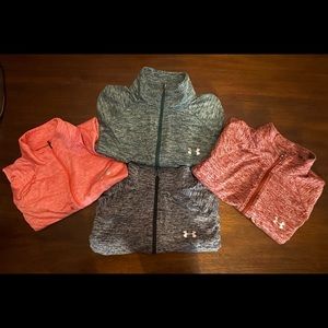 Lot of 4 Women’s Under Armour headgear 1/2 zip